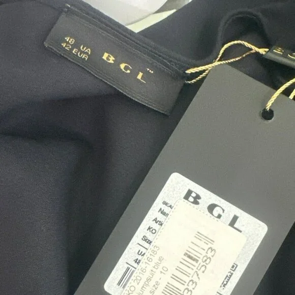 BGL Fashion Group Jumpsuit Black EU 42 (US Sz 10) #KO2016-16183 NWT